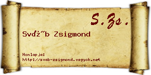 Sváb Zsigmond névjegykártya